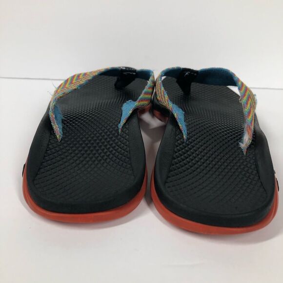 Chacos Flip Vibe EcoThread Flip Flops Thong Sandals Rainbow Chevron Size 7 - Picture 6 of 10